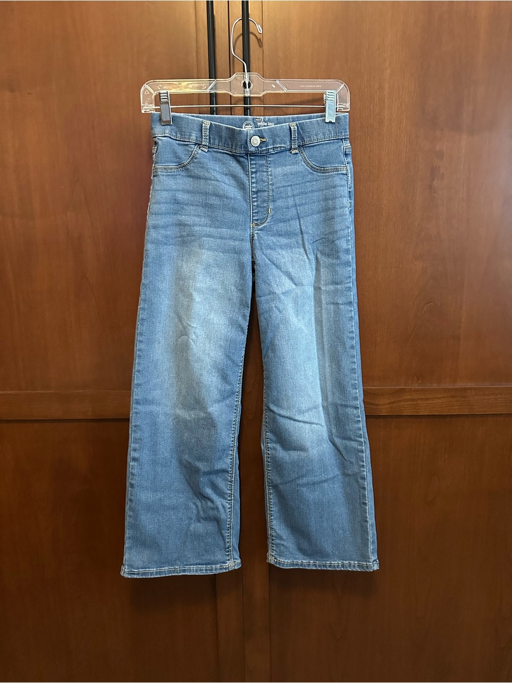 Wonder Nation Light Wash Wide Leg Girls Size 12 Stretch Jeans